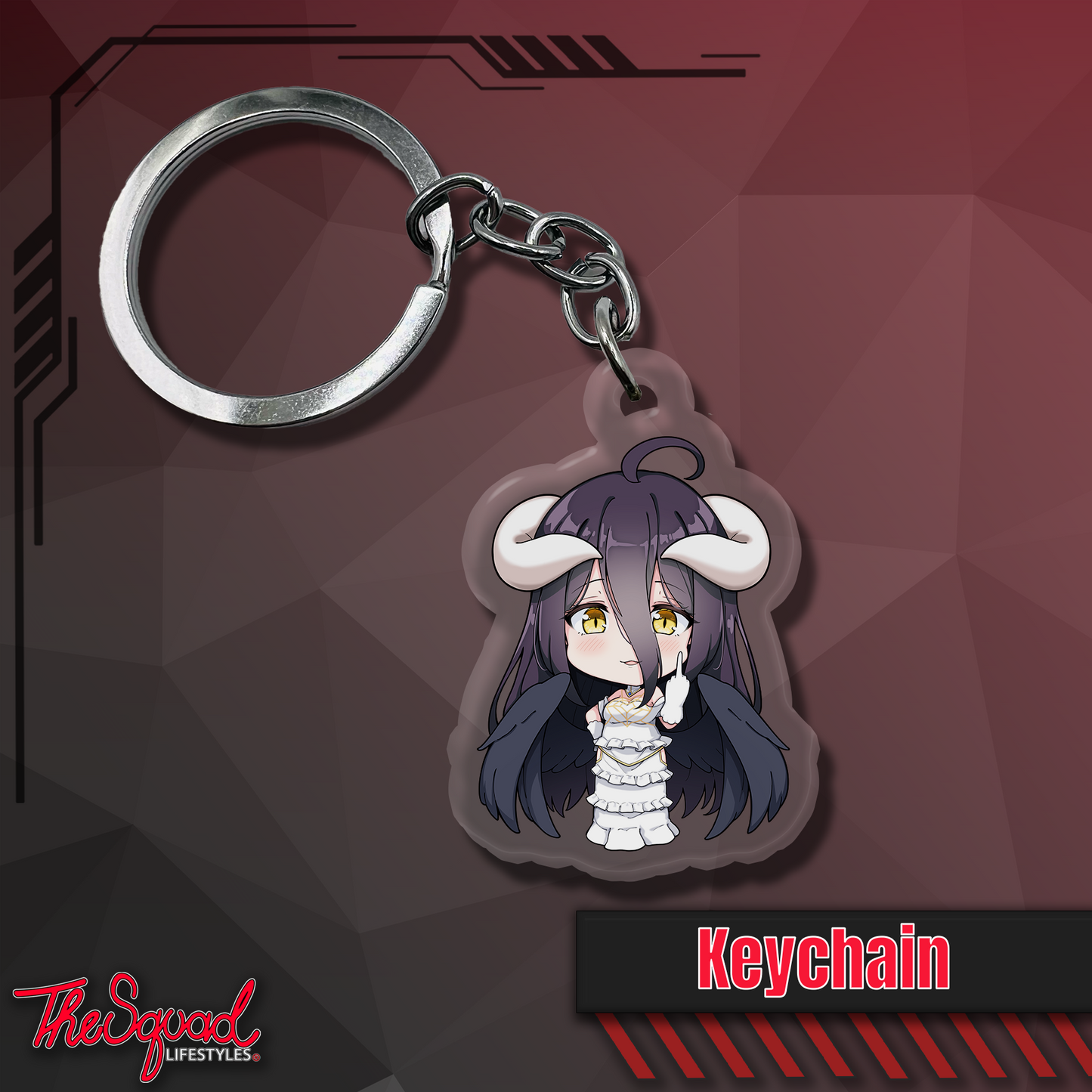 Albedo Pocket Waifu Keychain