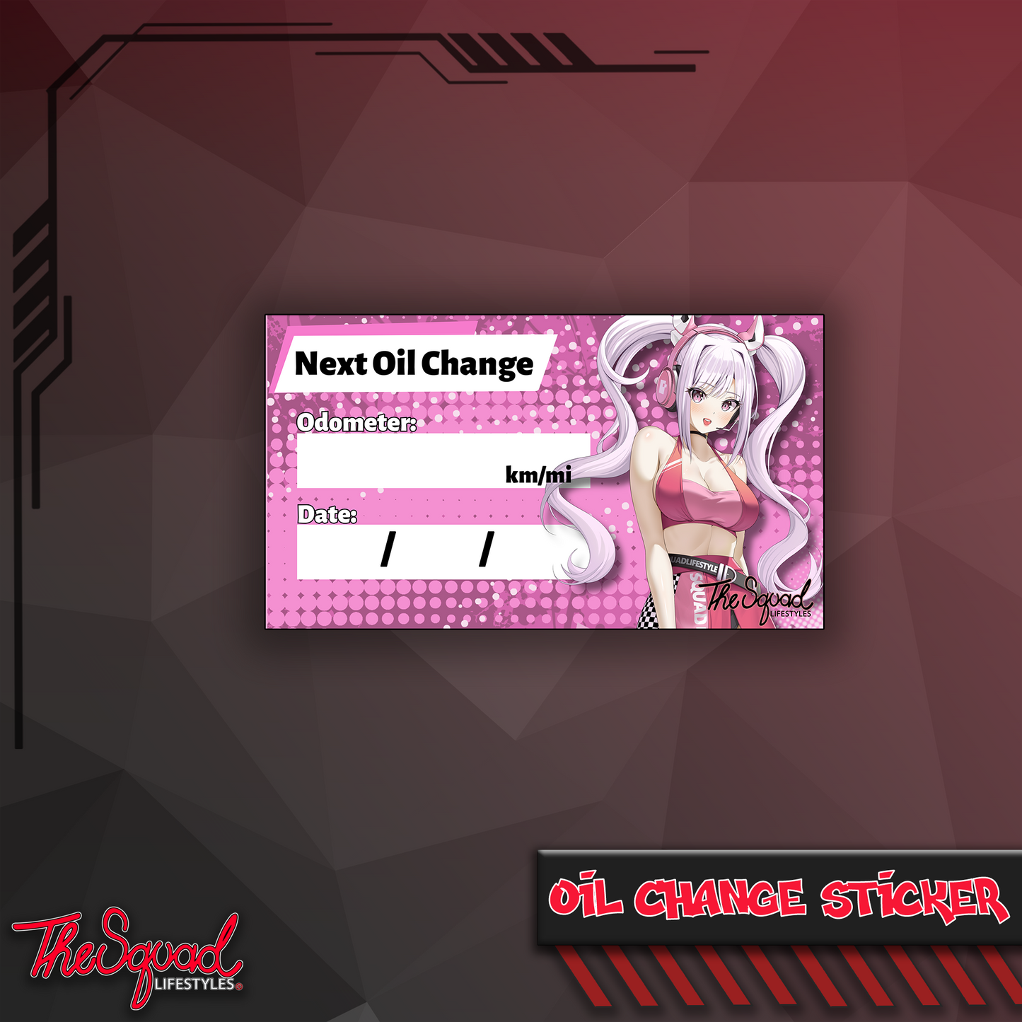 Race Queen Alice Oil Change Sticker