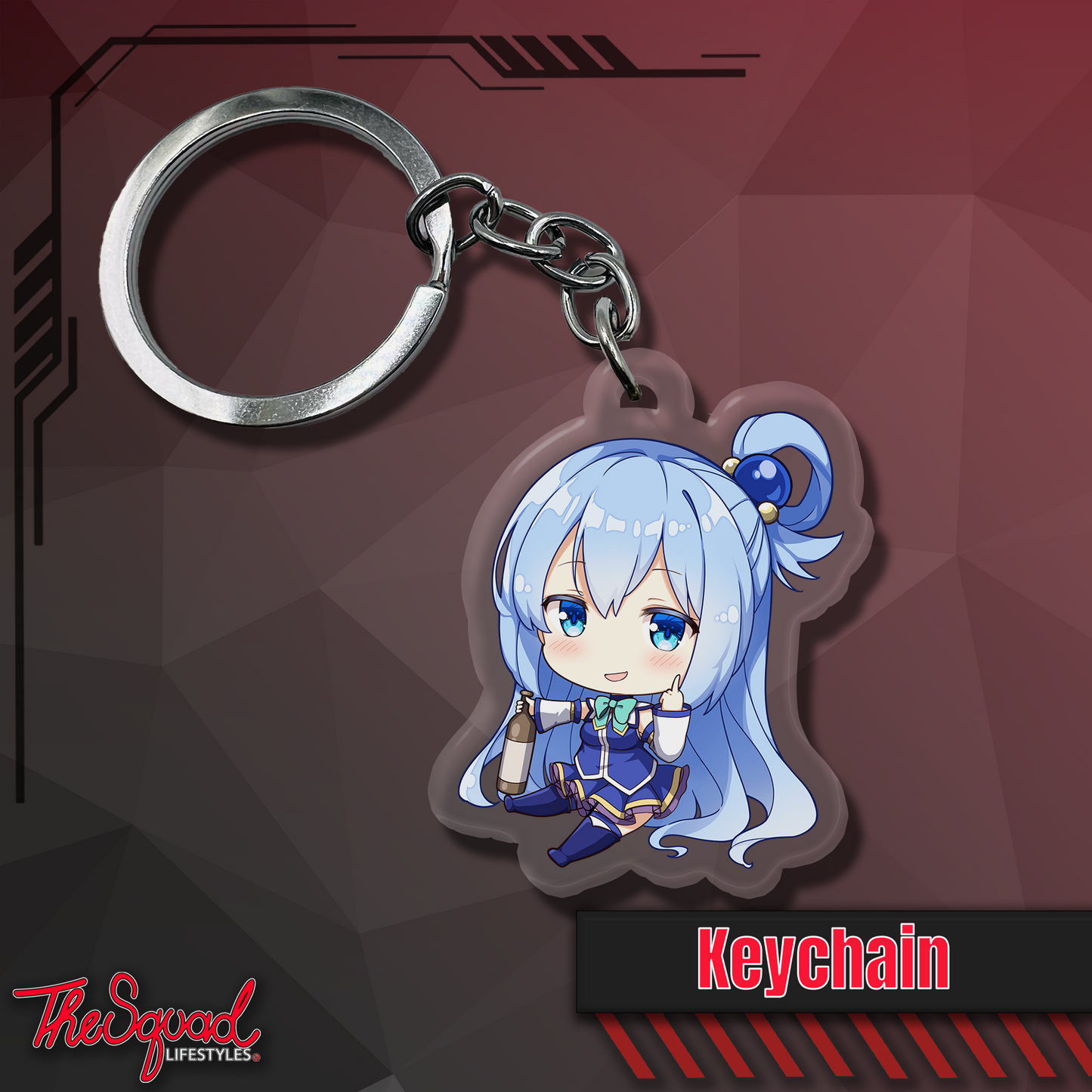 Aqua Pocket Waifu Keychain