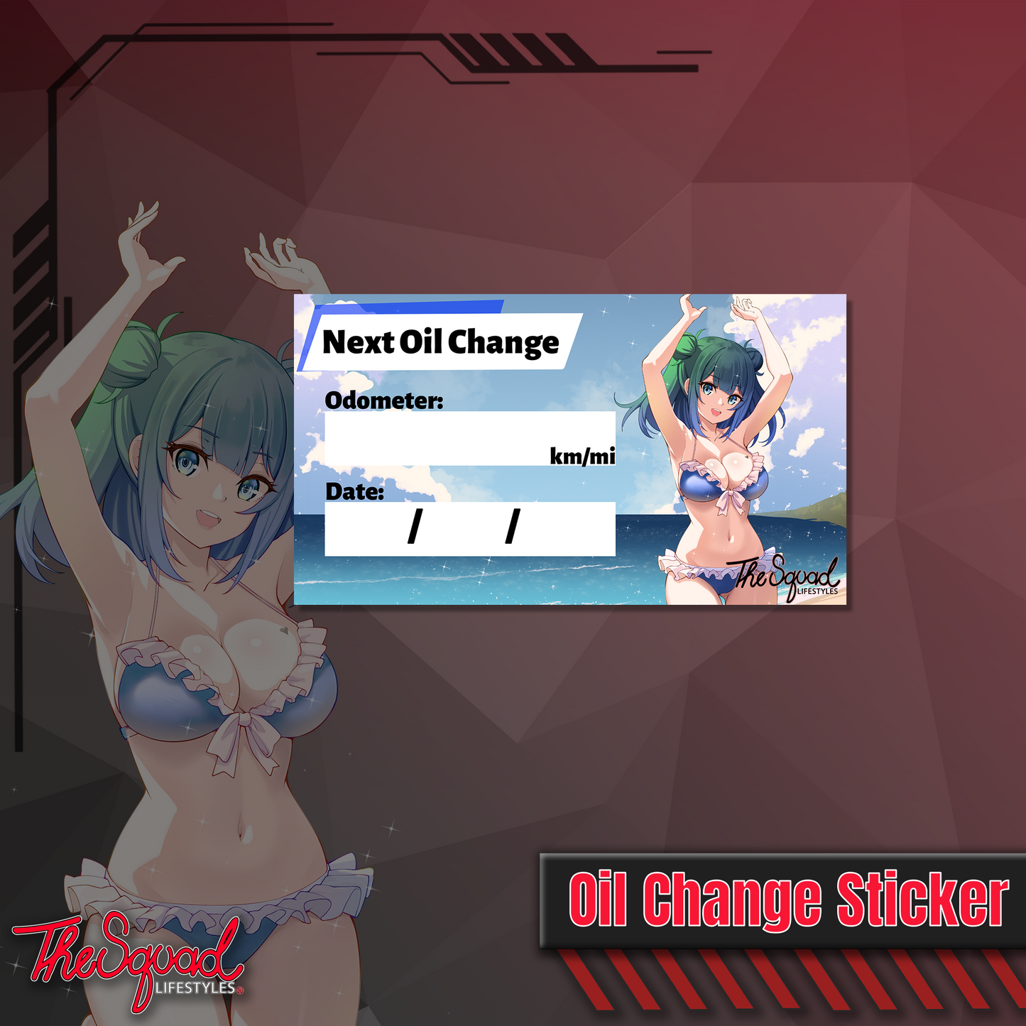 Emi Bikini Oil Change Sticker