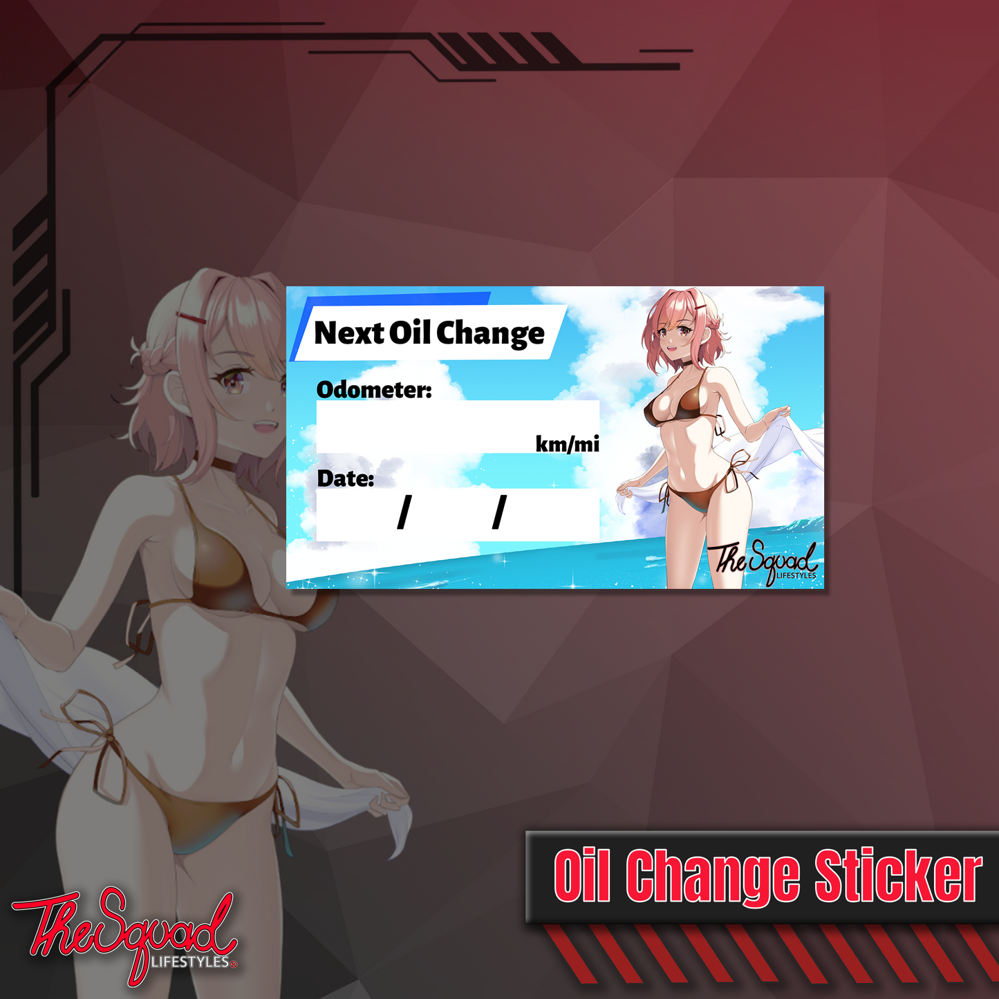 Kaycee Bikini Oil Change Sticker