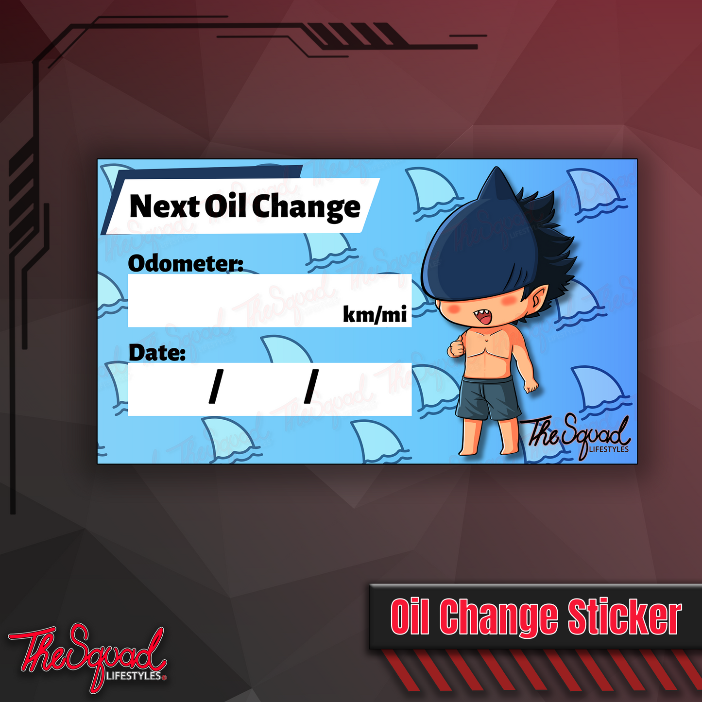Beam Chibi Oil Change Sticker