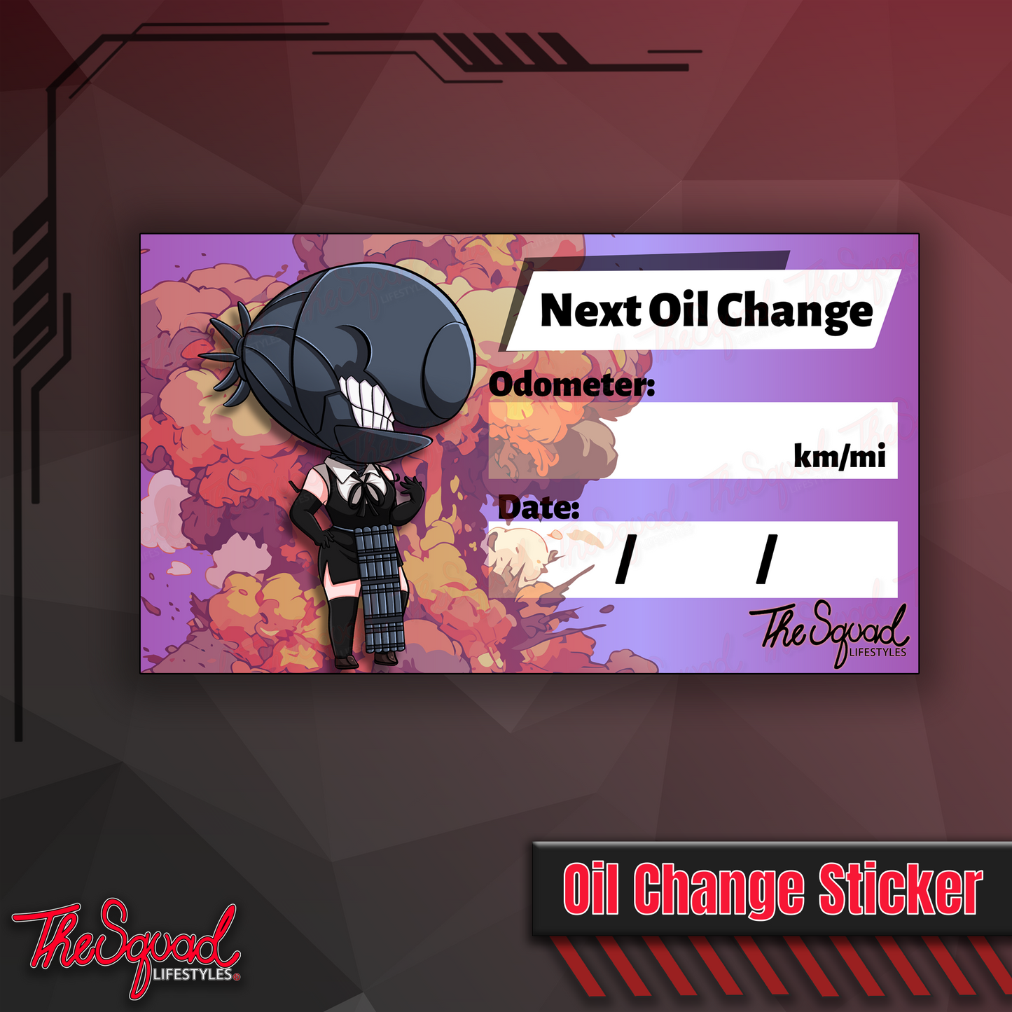 Bomb Chibi Oil Change Sticker