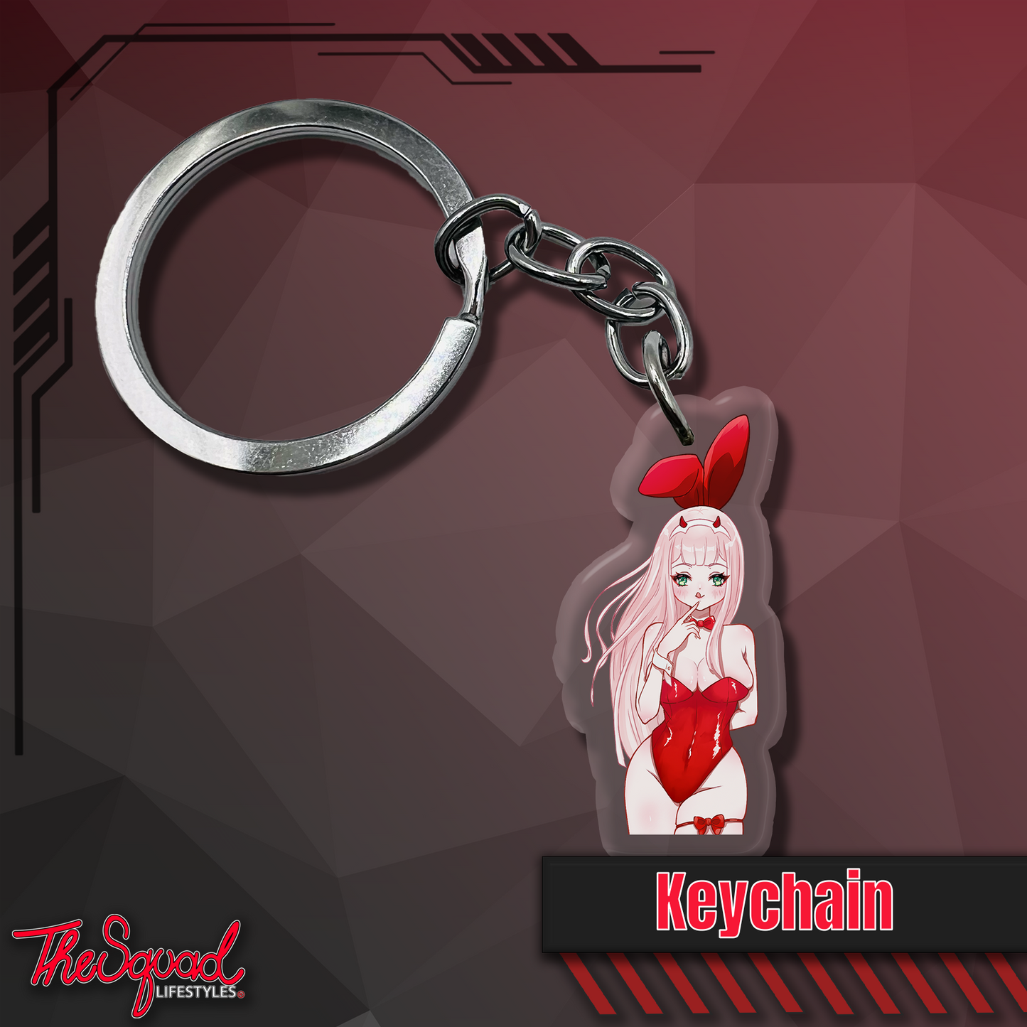 Bunny Girl Zero Two Keychain