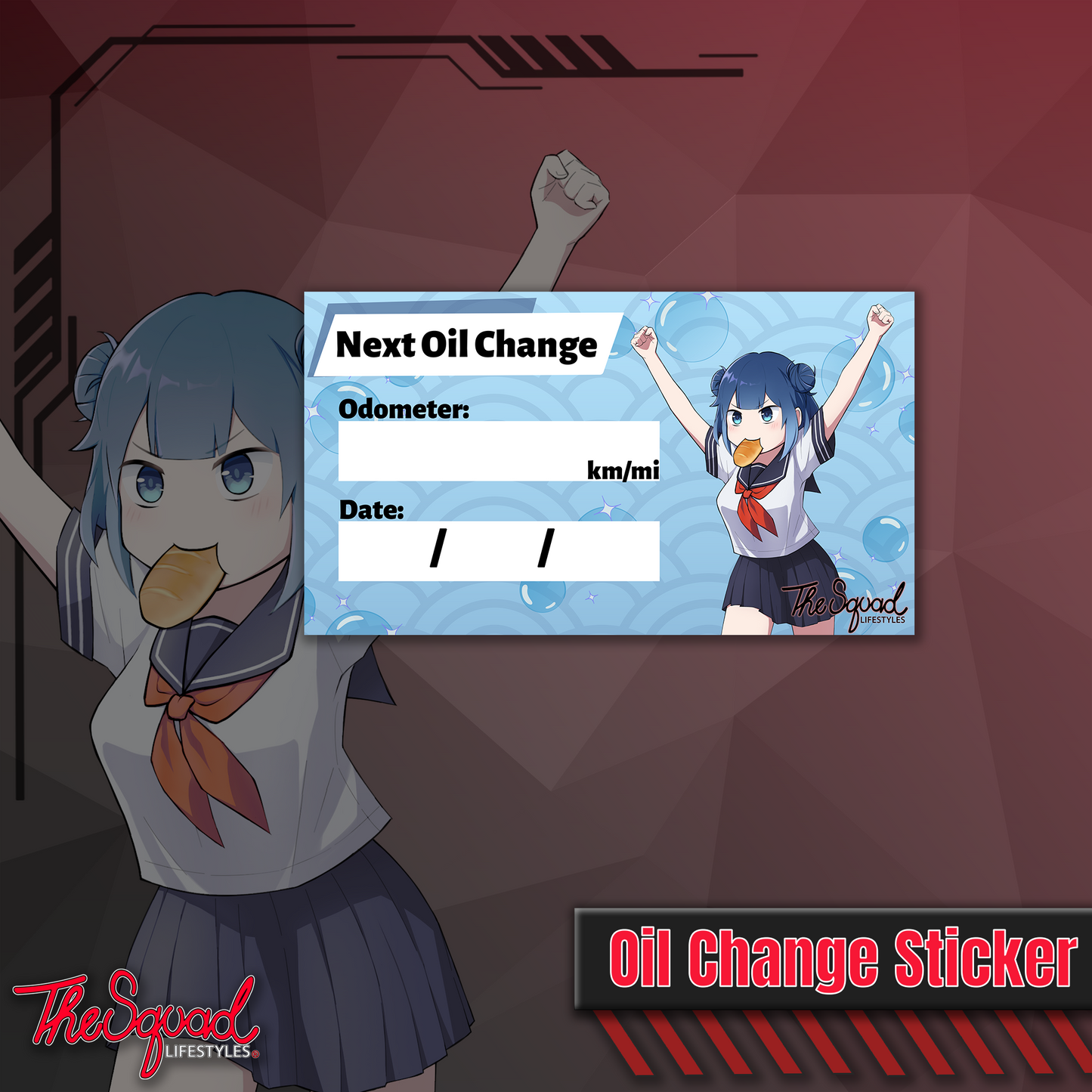 Emi Bread Girl Oil Change Sticker