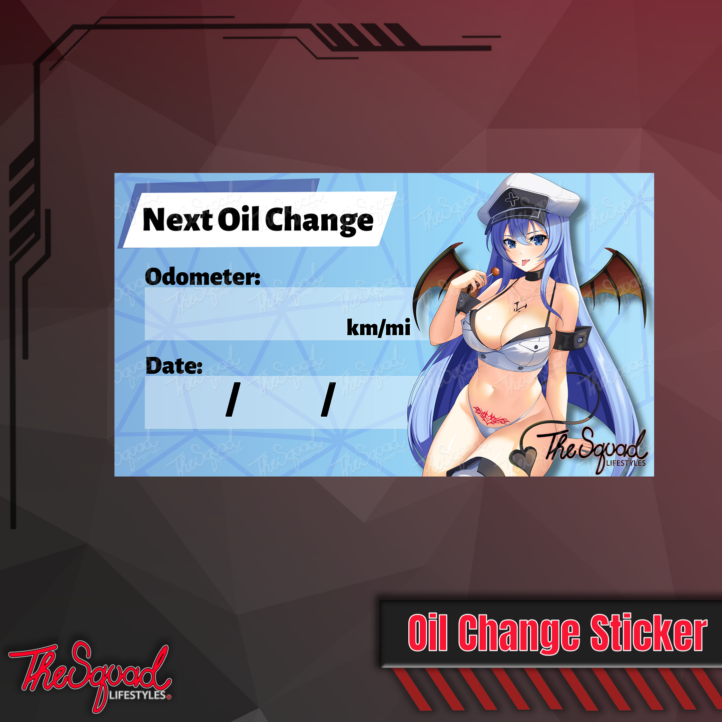 Esdeath Succubus Oil Change Sticker