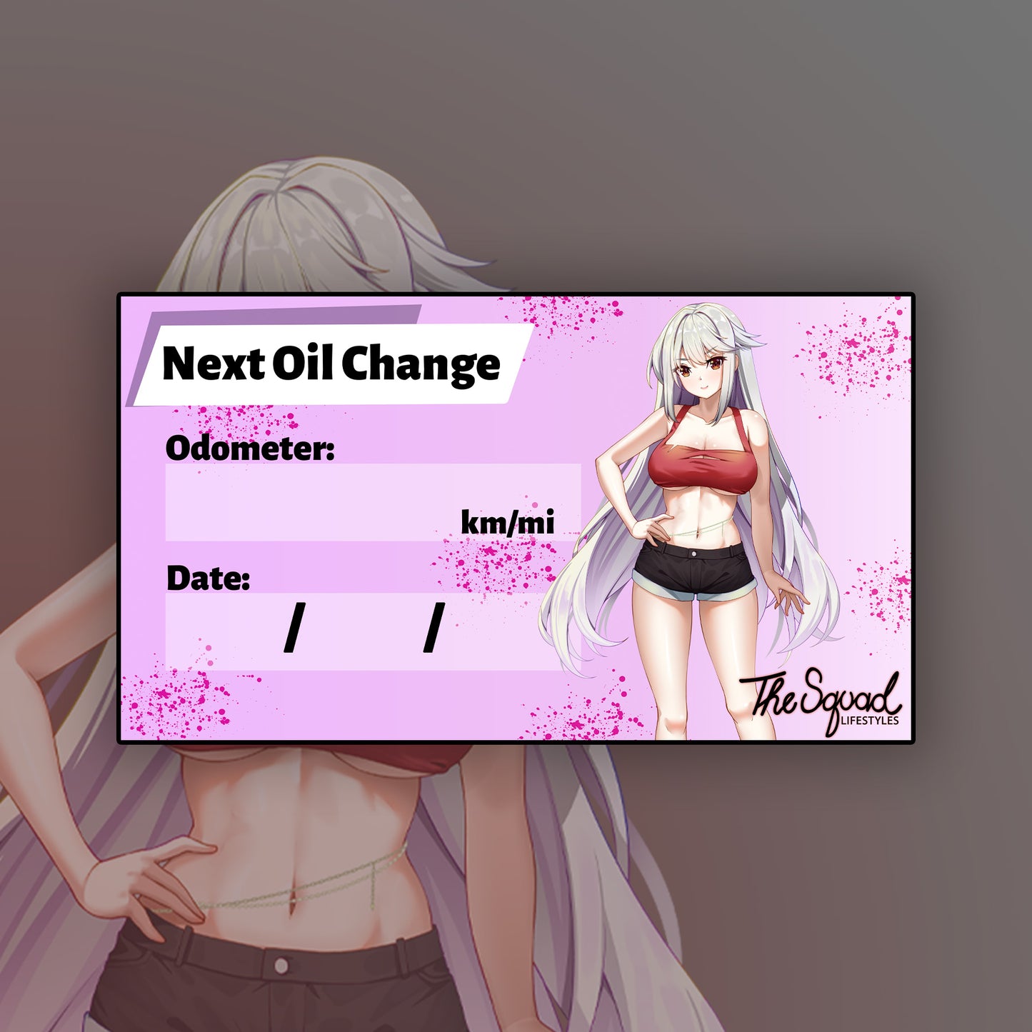 Import Haruka Oil Change Sticker