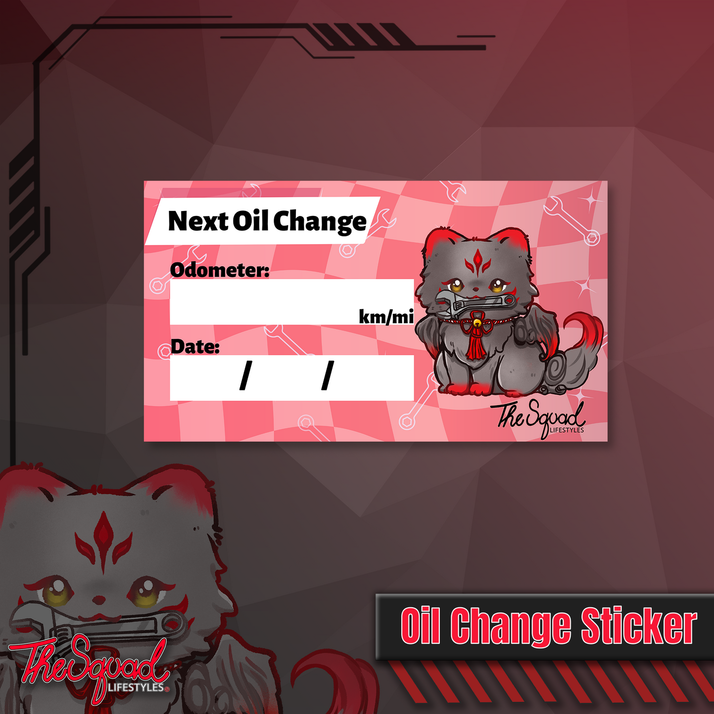 Kumi Oil Change Sticker