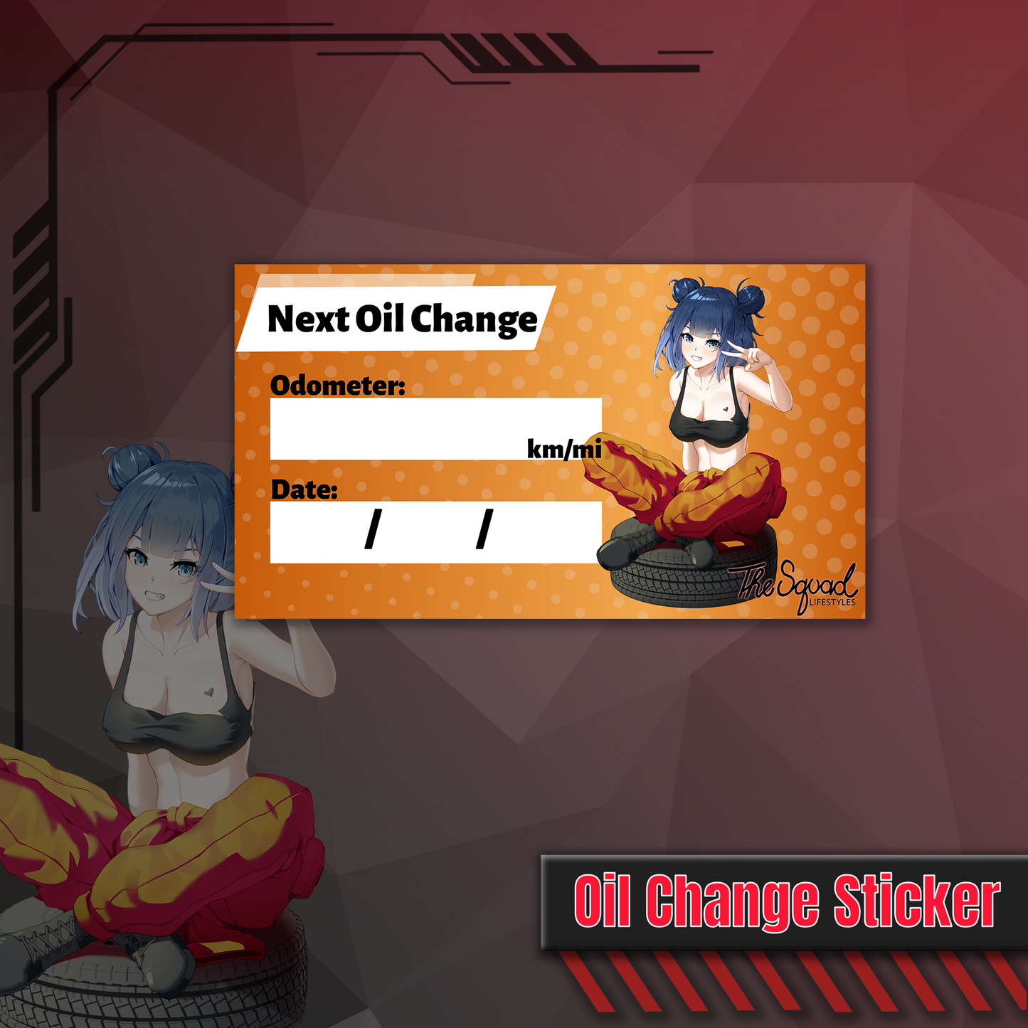 Emi TSL Garage Oil Change Sticker