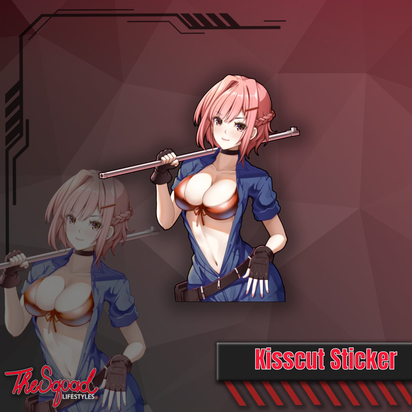 Kaycee Half Body TSL Garage Sticker