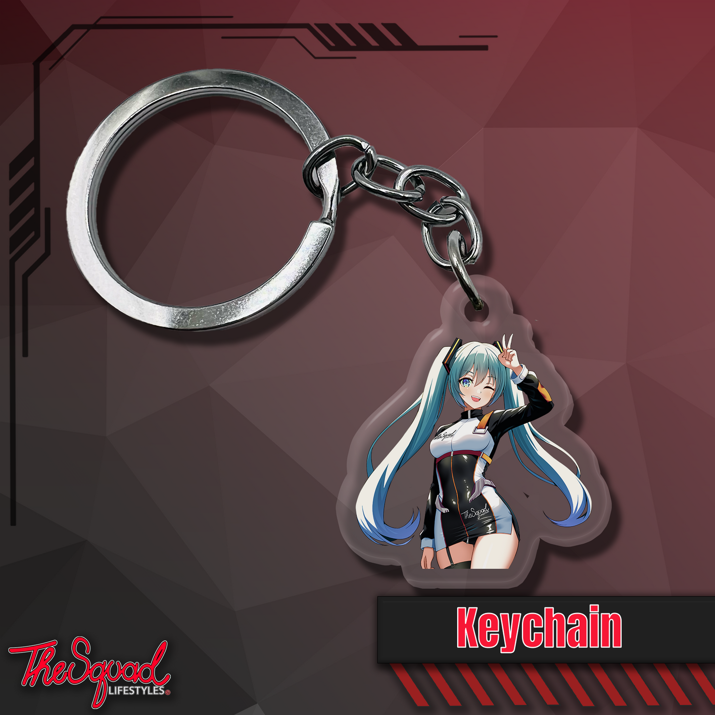 Race Queen Miku Keychain