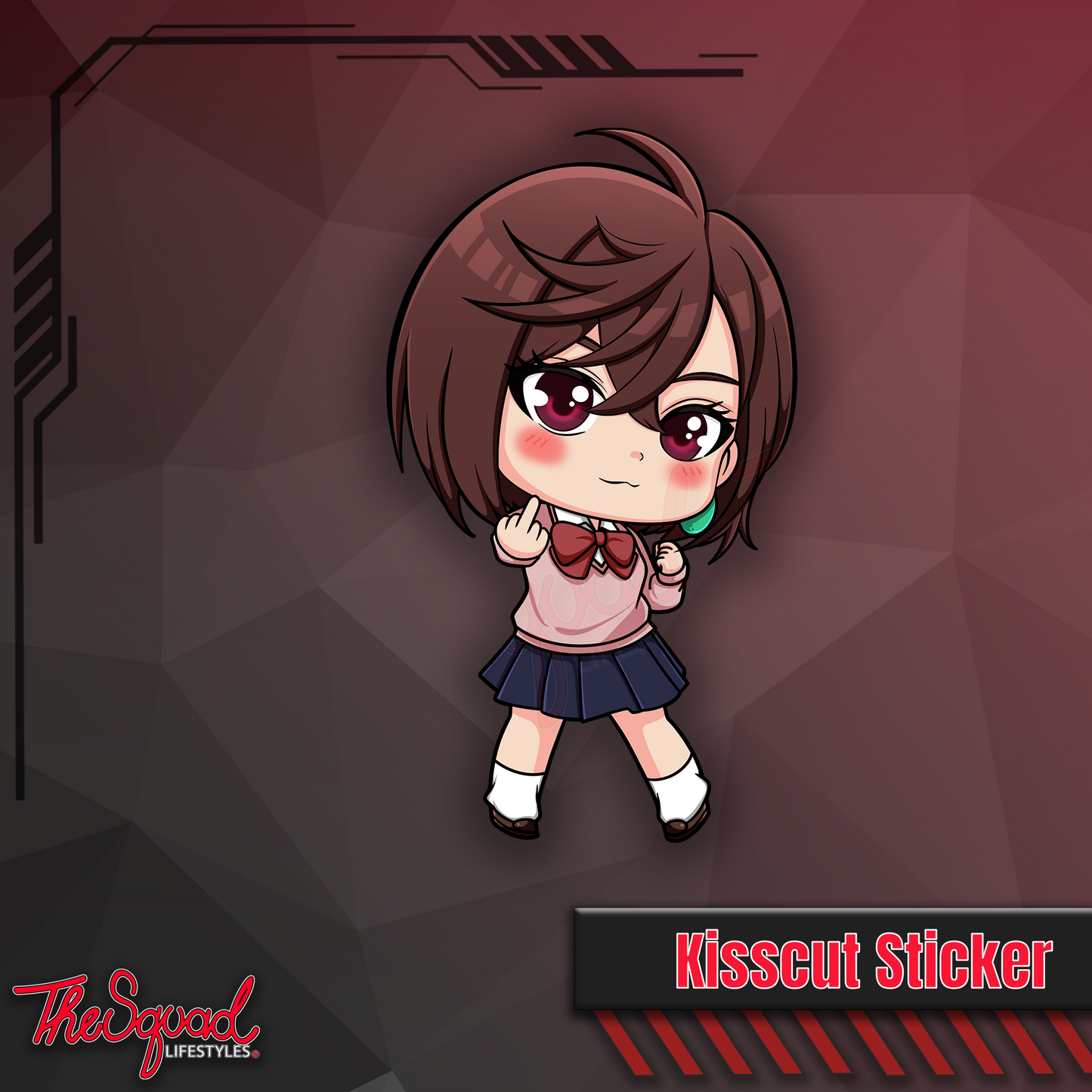 Momo Pocket Chibi Sticker