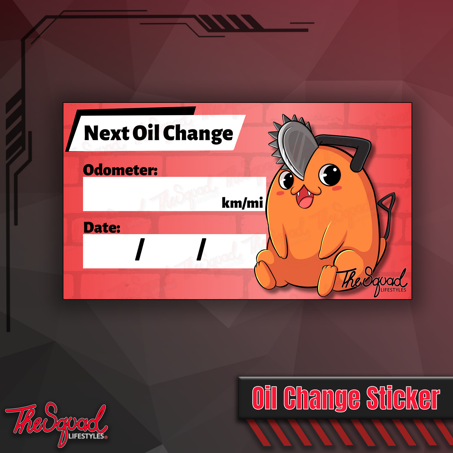 ChainsawPup Chibi Oil Change Sticker