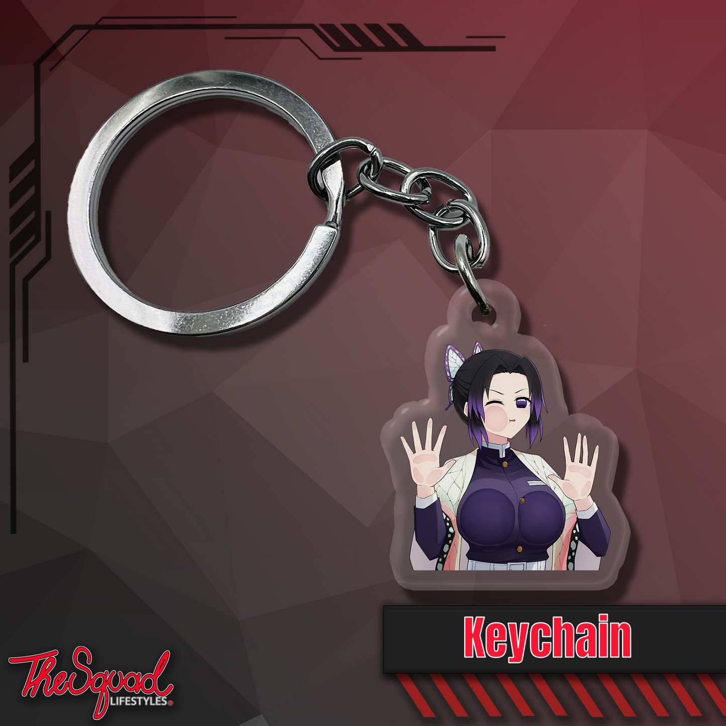 Squished Shinobu Keychain