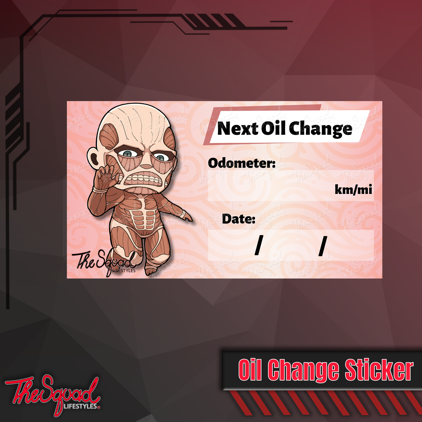 AOT Oil Change Sticker Bundle