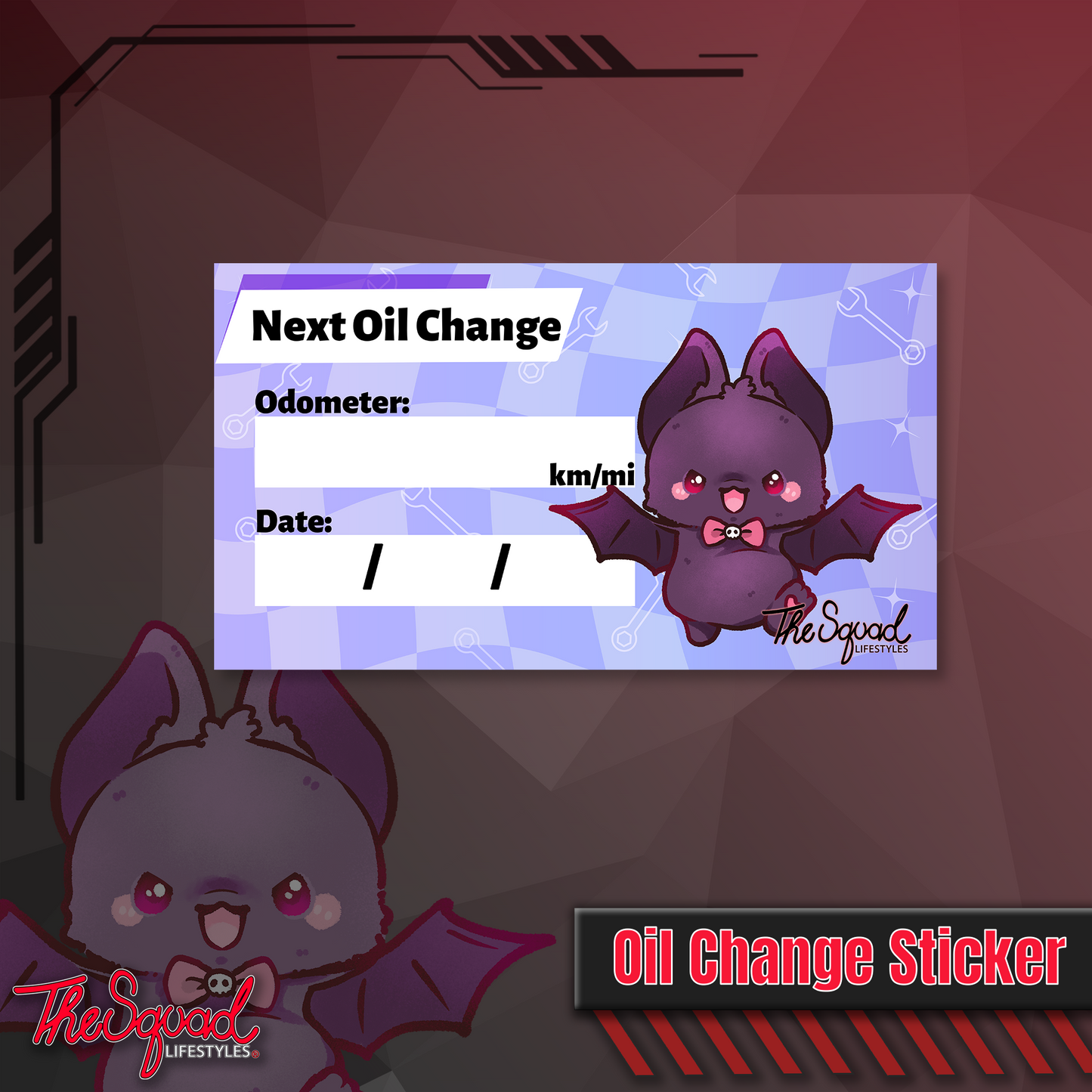 Yue Oil Change Sticker