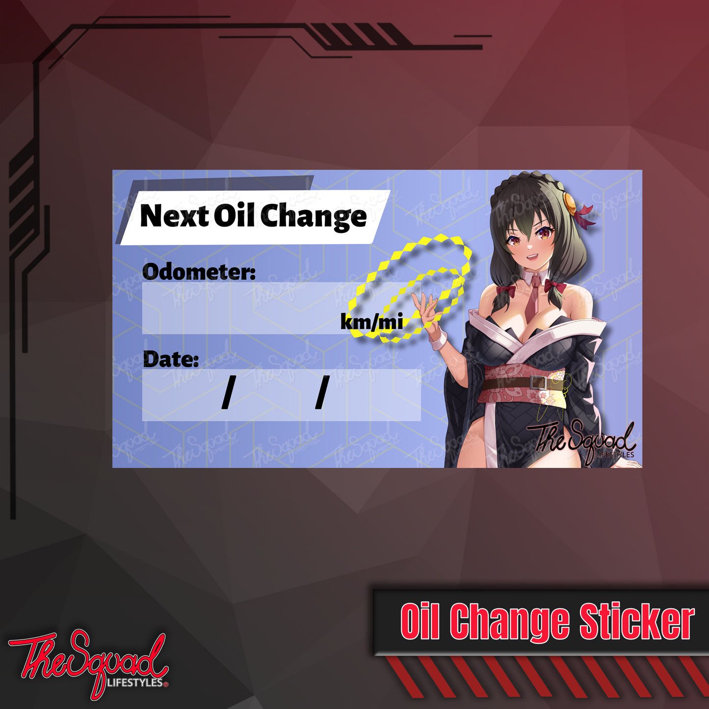YunYun Oil Change Sticker
