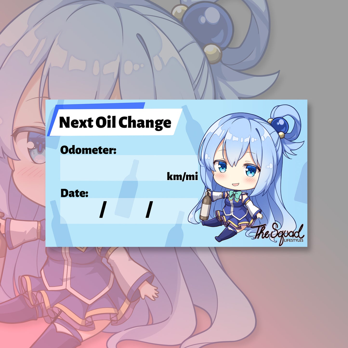 Aqua Pocket Waifu Oil Change Sticker