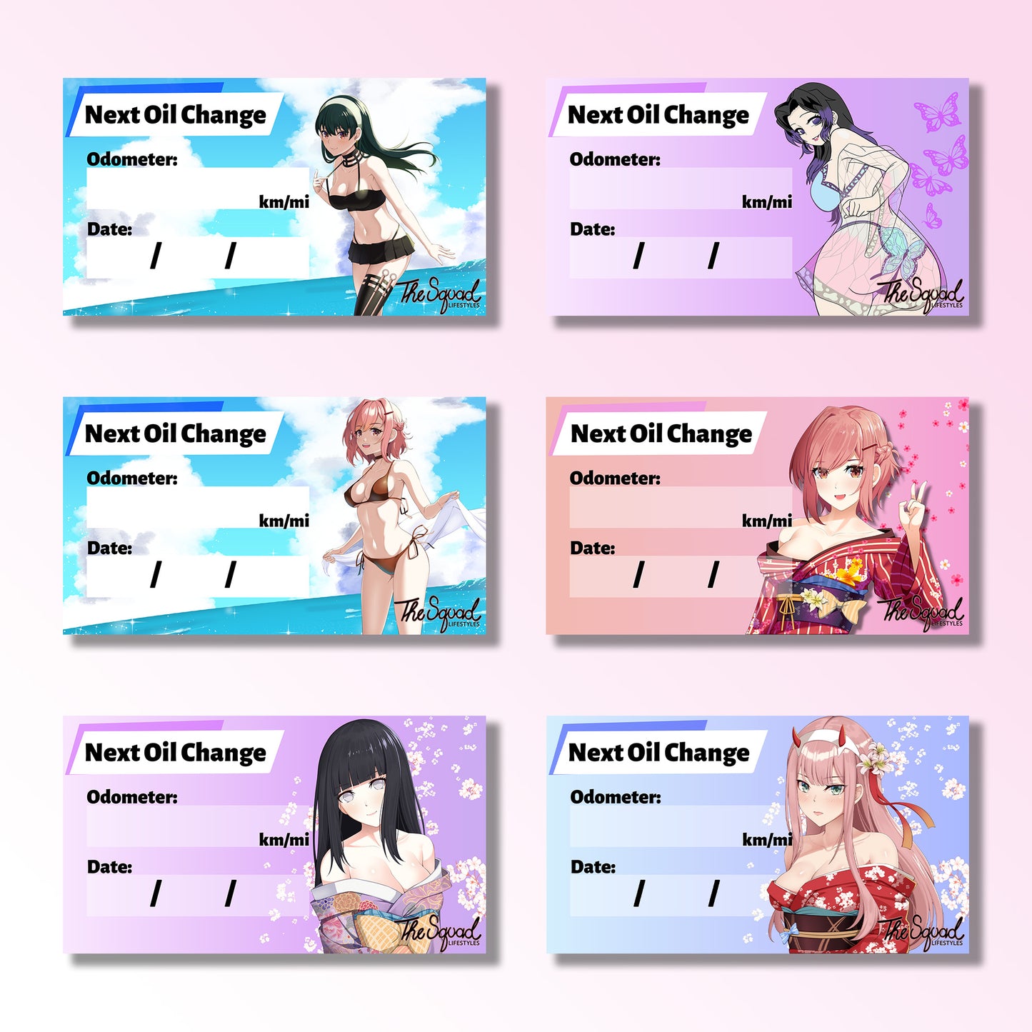 Oil Change Sticker Bundle