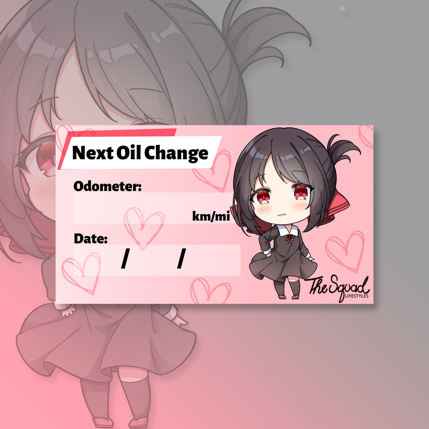 Kaguya Pocket Waifu Oil Change Sticker