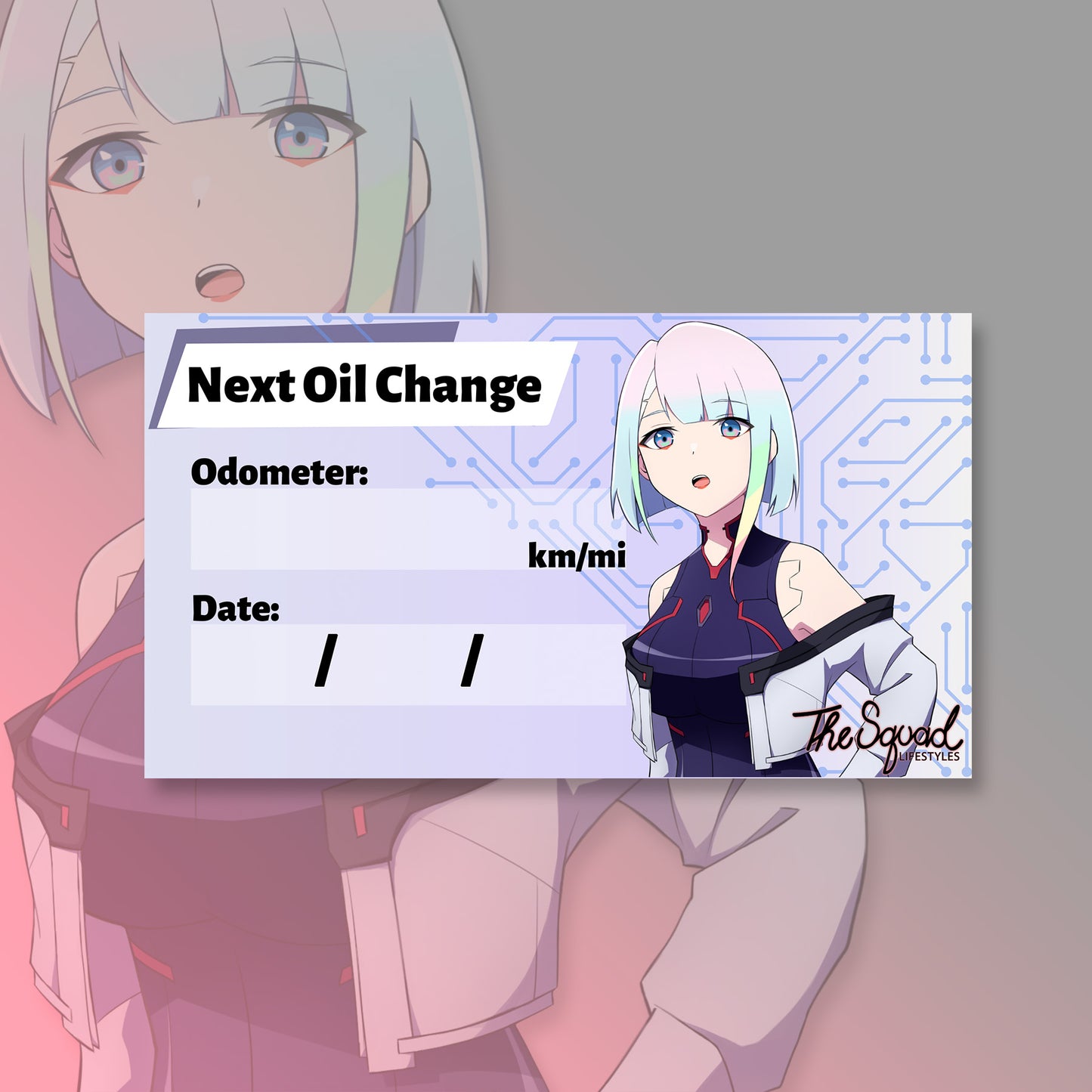 Lucy Oil Change Sticker