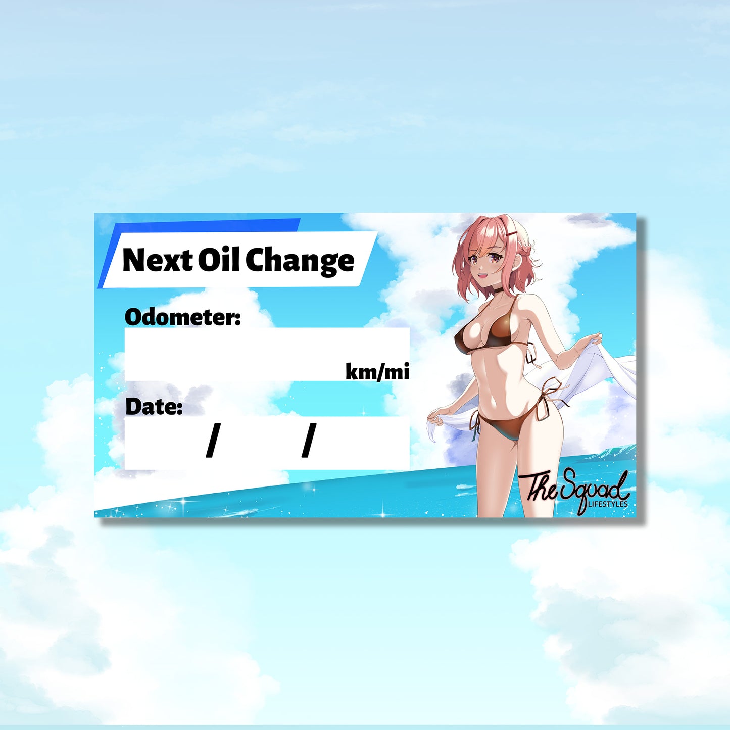 Kaycee Beach Oil Change Sticker