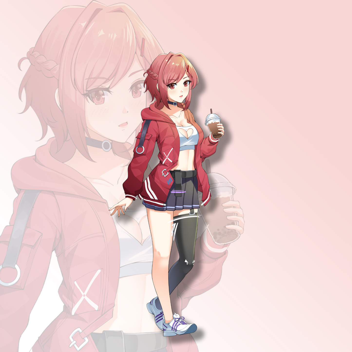 Holographic KayCee Boba Sticker