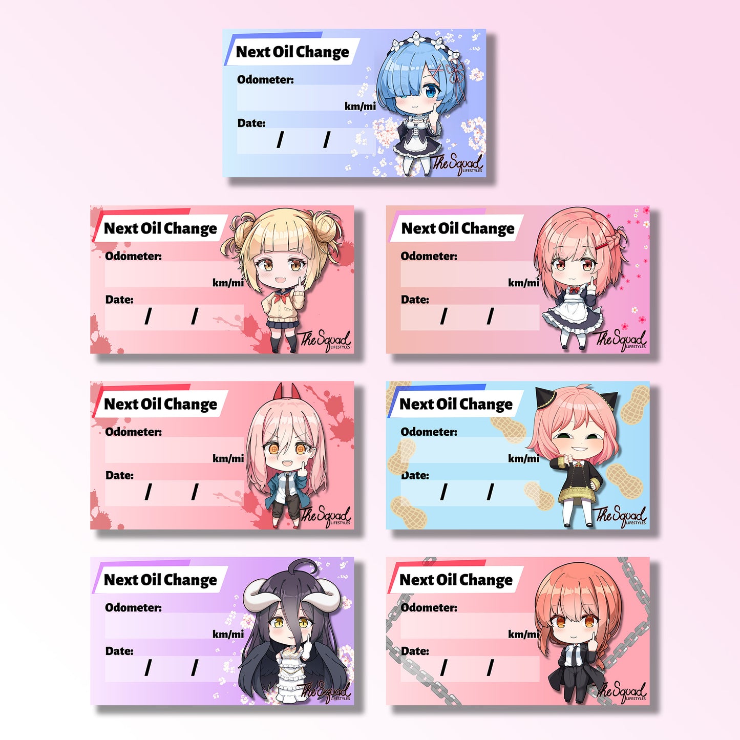 Pocket Waifu + Anya Oil Change Sticker Bundle