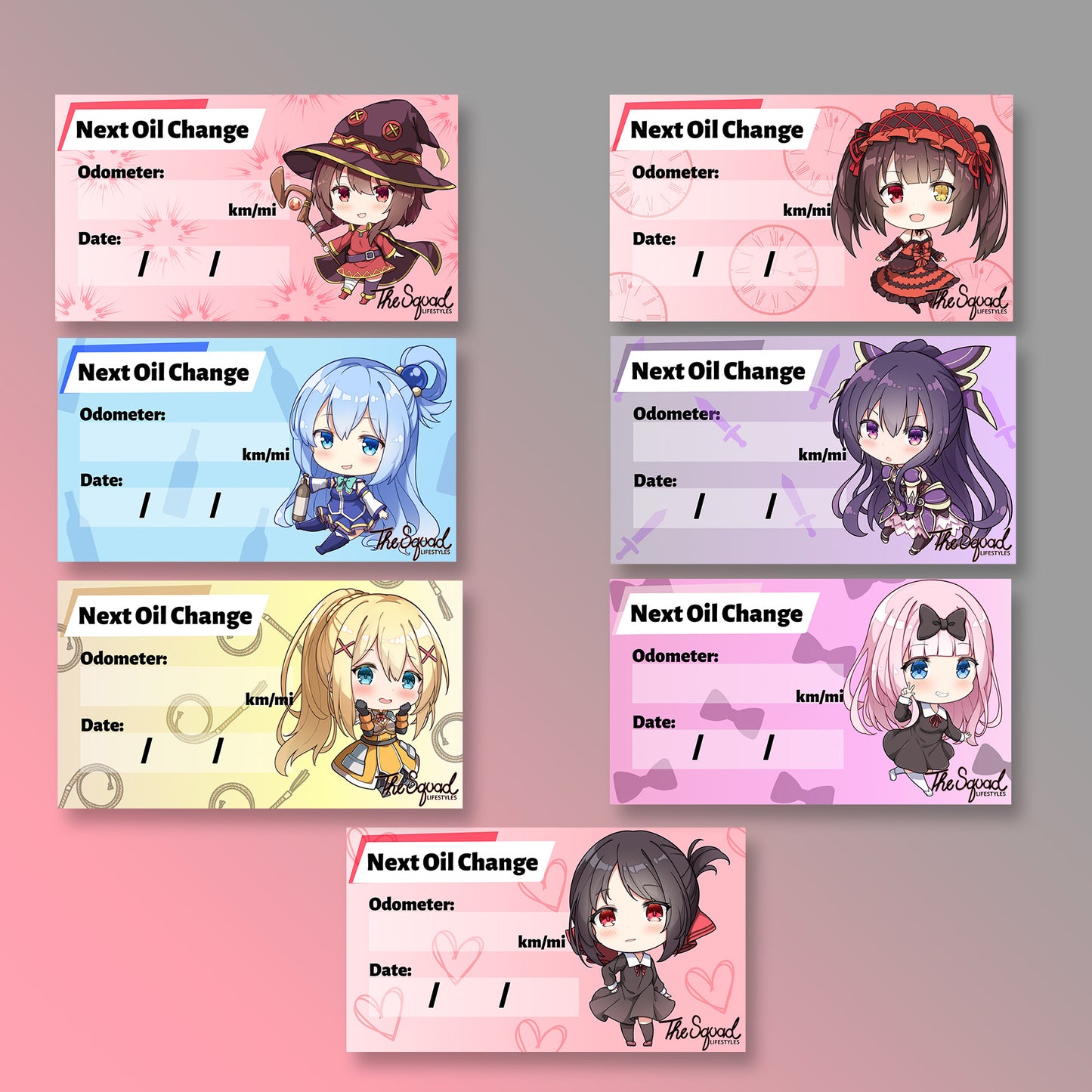 Pocket Waifus Vol. 2 Oil Change Sticker Bundle