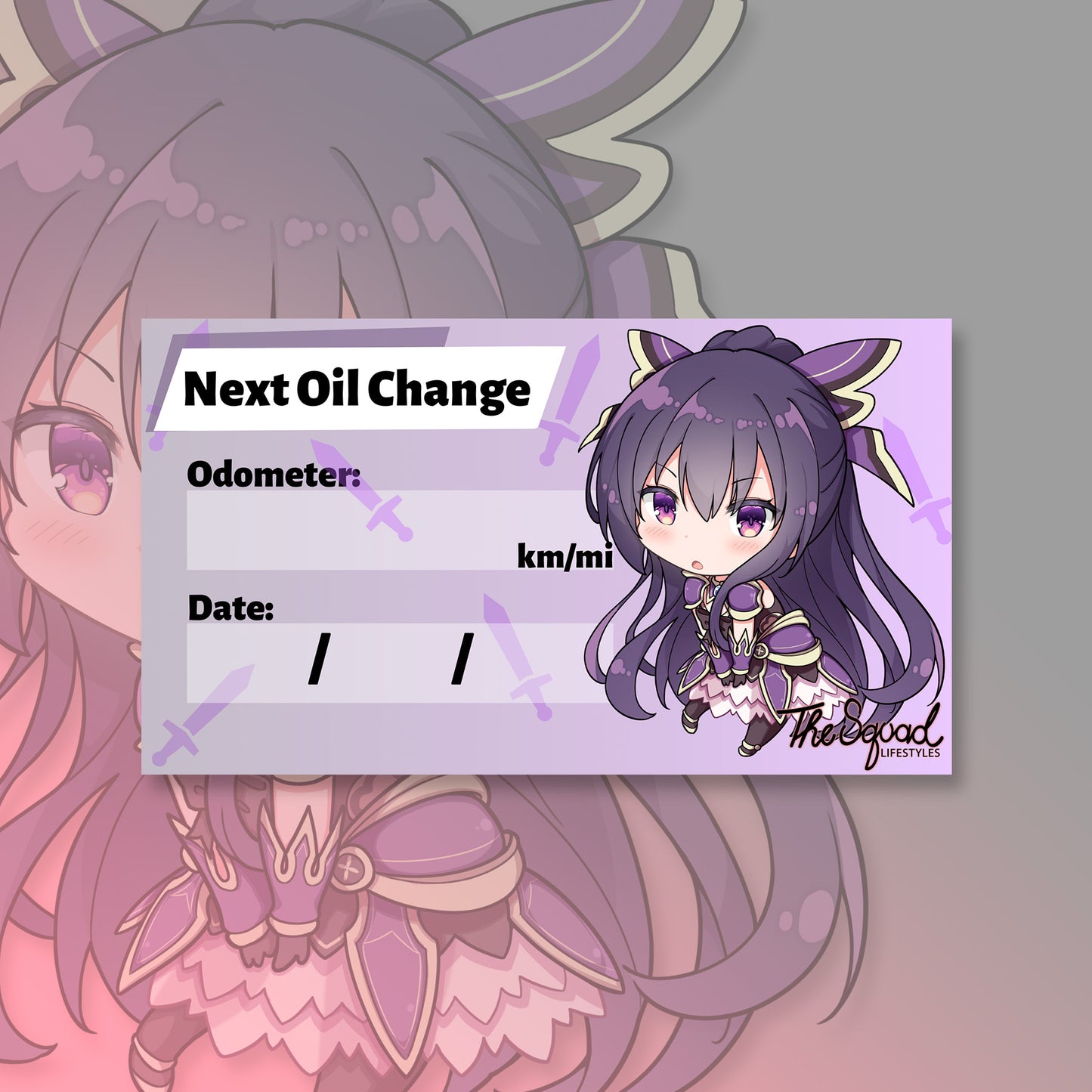 Tohka Pocket Waifu Oil Change Sticker