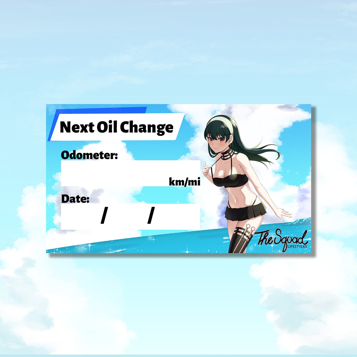 Yor Beach Oil Change Sticker