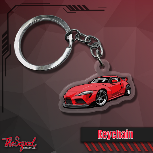 A90 Supra Red Keychain