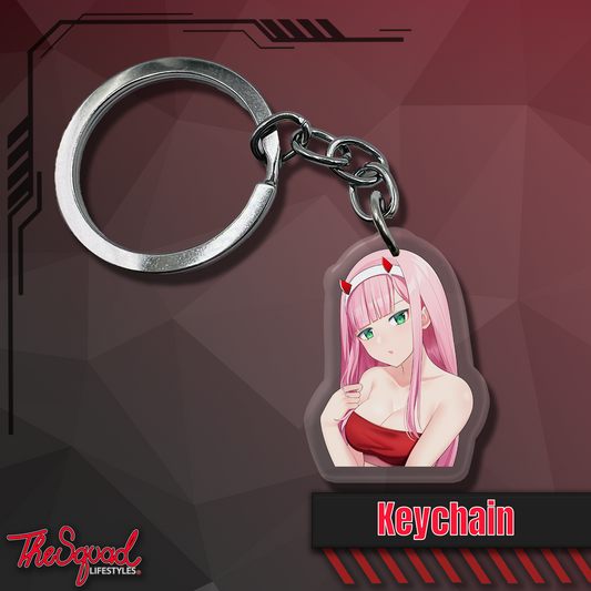 ABG (Anime Boba Girl) ZeroTwo Keychain