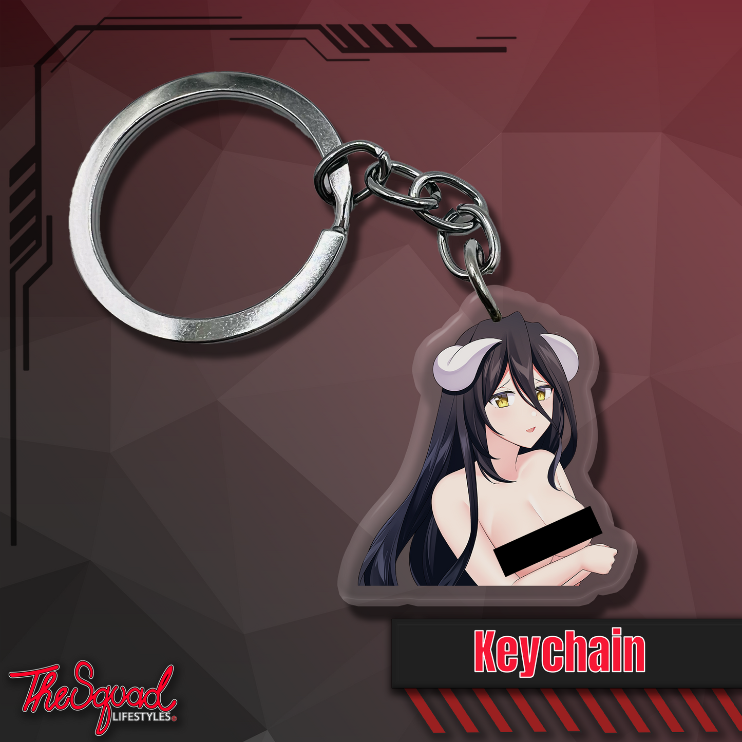 ABG (Anime Boba Girl) Albedo Keychain