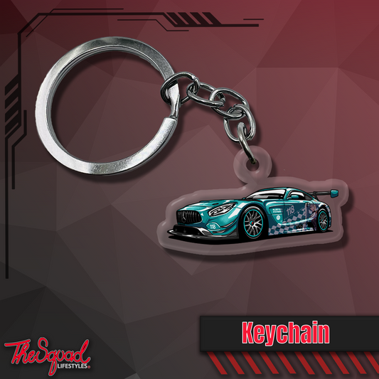 AMG Miku Itasha Keychain