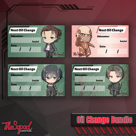 AOT Oil Change Sticker Bundle