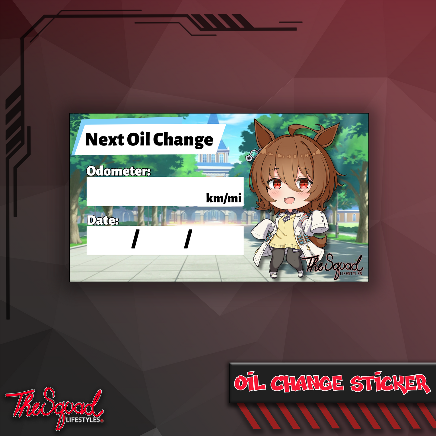 Agnes Oil Change Sticker