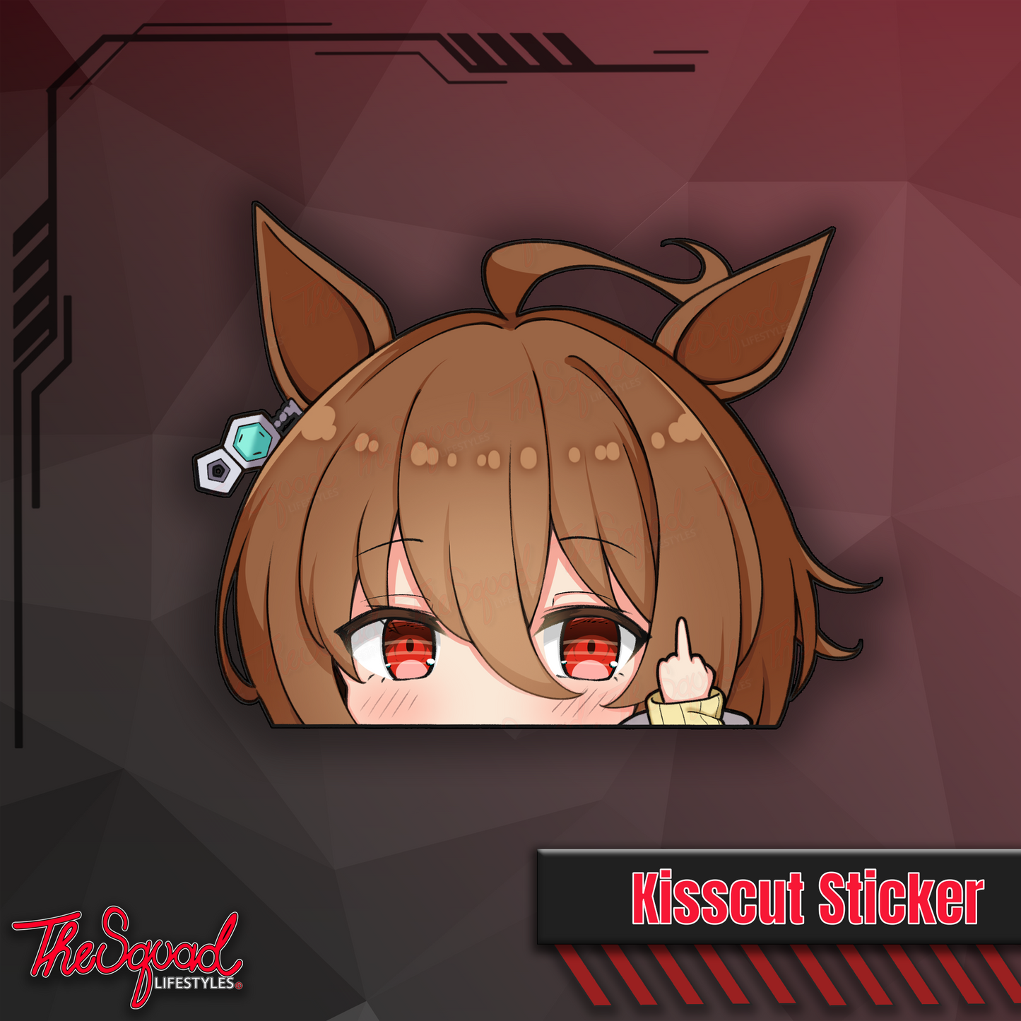 Uma Pocket Waifus Peeker Stickers