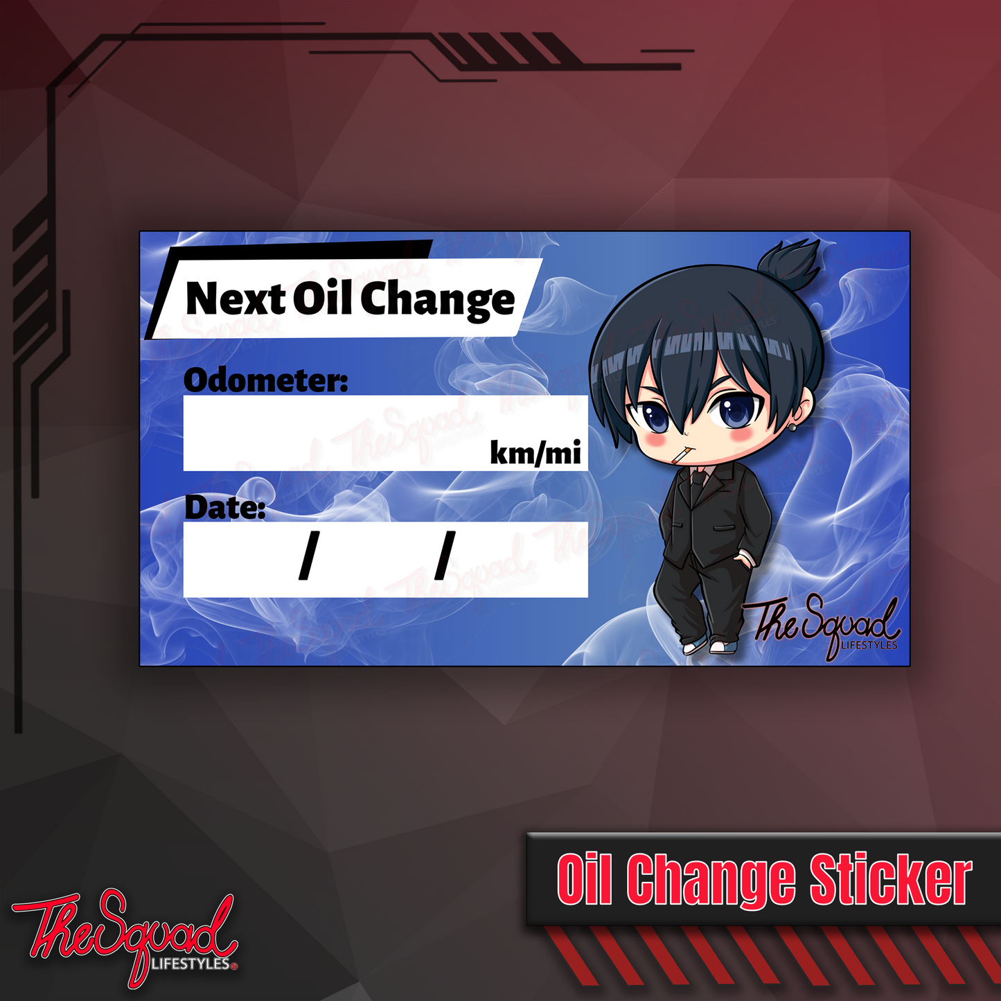 Aki Chibi Oil Change Sticker
