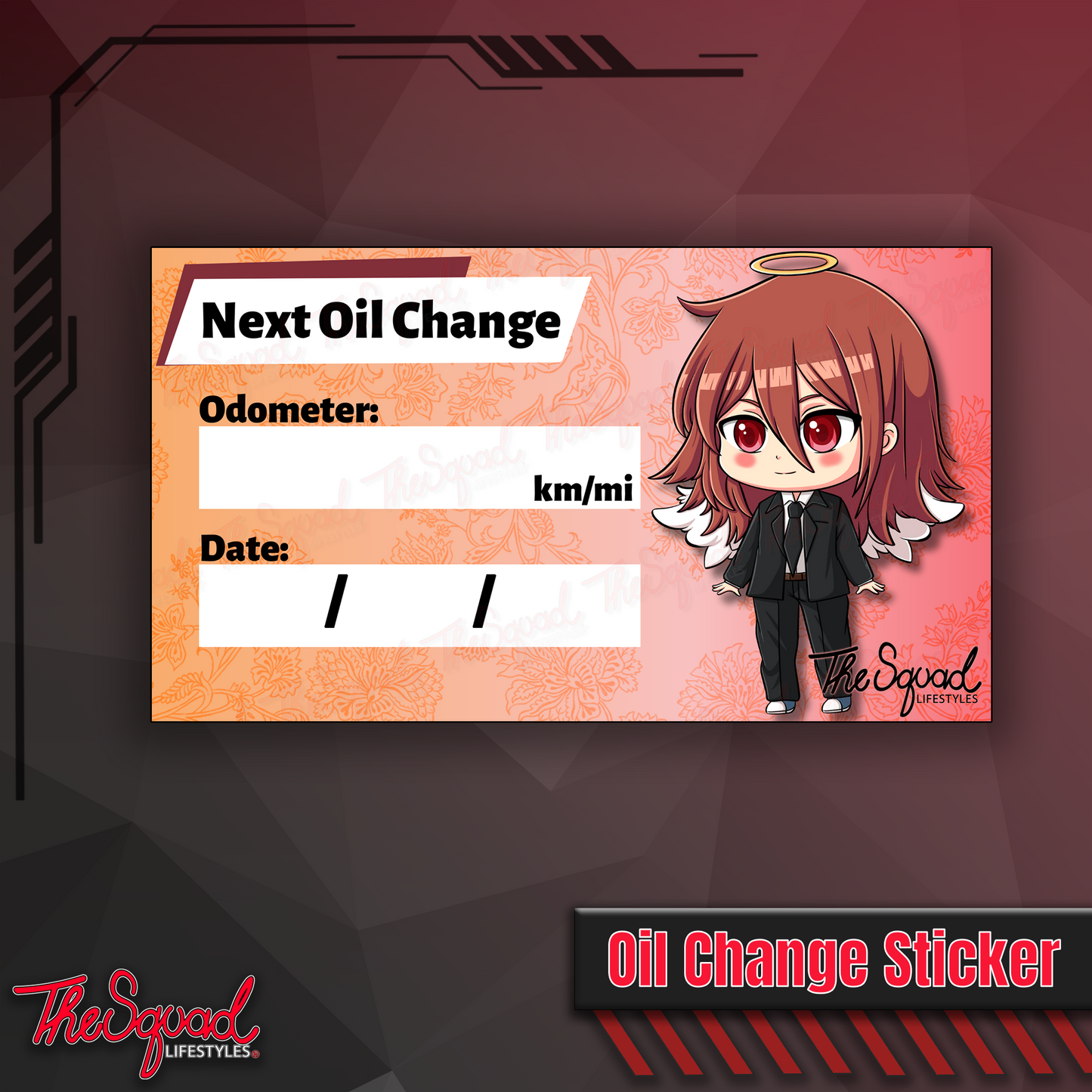 Angel Chibi Oil Change Sticker