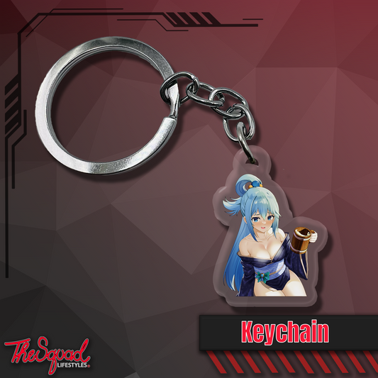 Festival Aqua Keychain