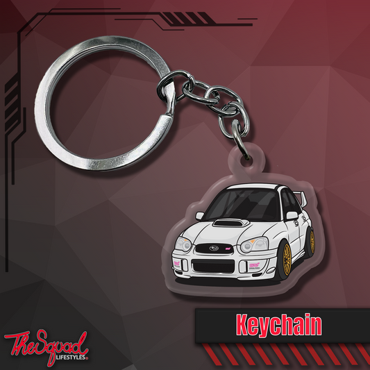 Blobeye STI White Keychain