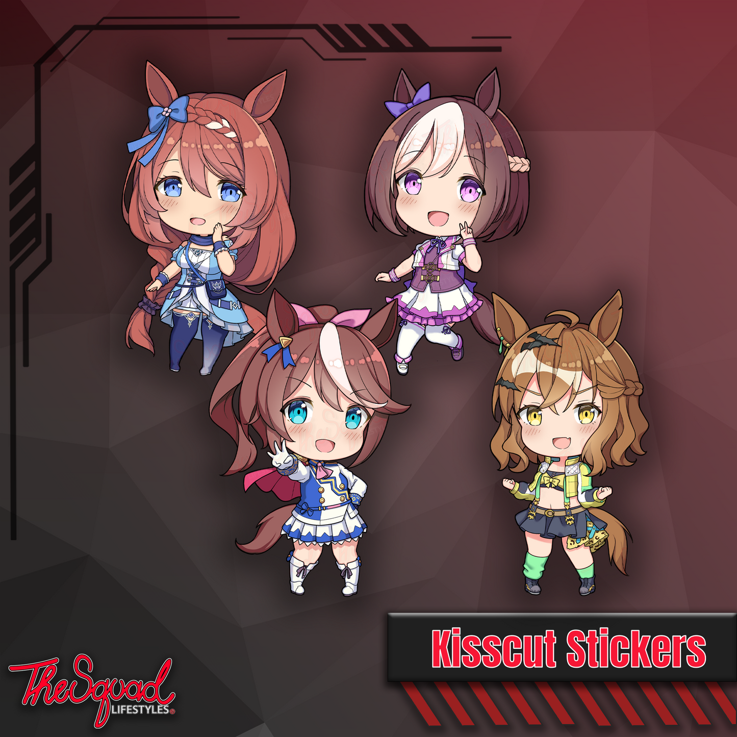 Uma Pocket Waifus V3 Full Bodies Stickers