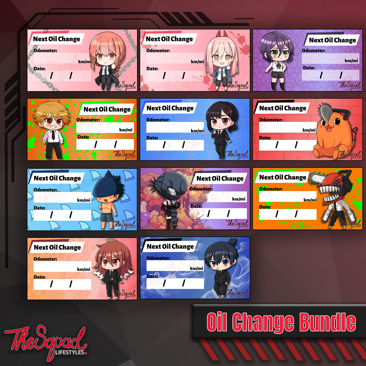 CSM Chibis Oil Change Sticker Bundle