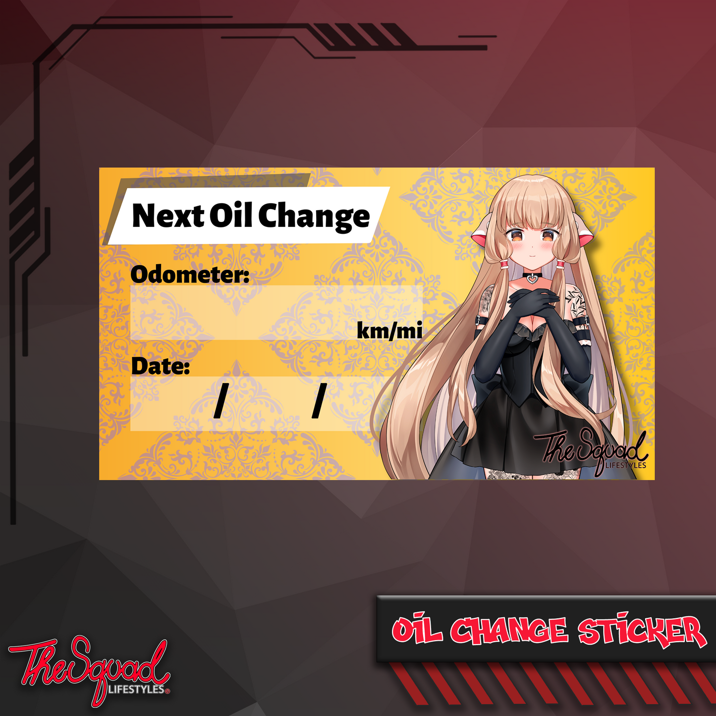 Chi Goth Oil Change Sticker