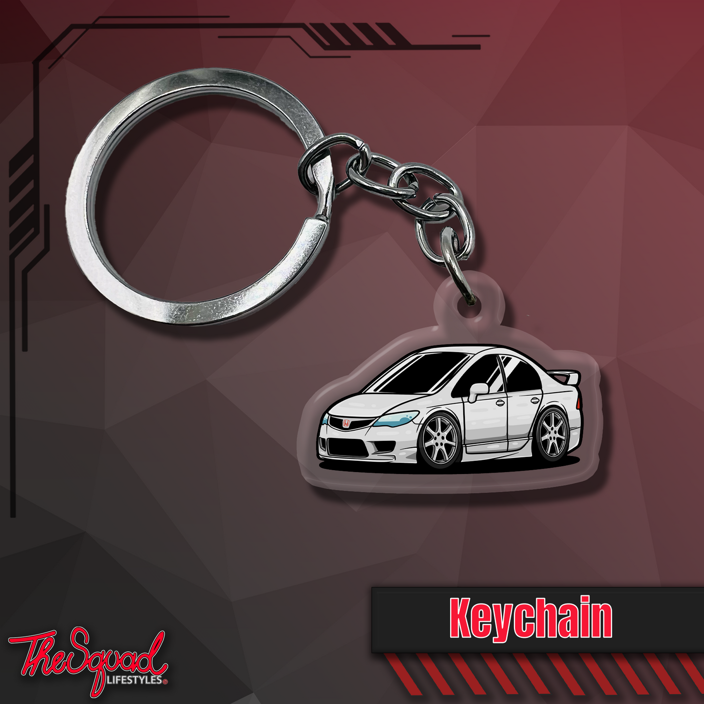 Civic FD2 Chibi Keychain