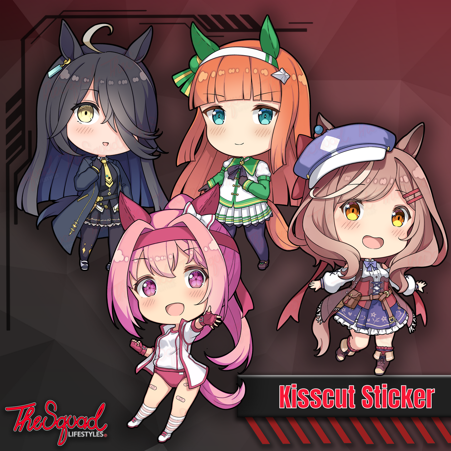 Uma Pocket Waifus V2 Full Bodies Stickers