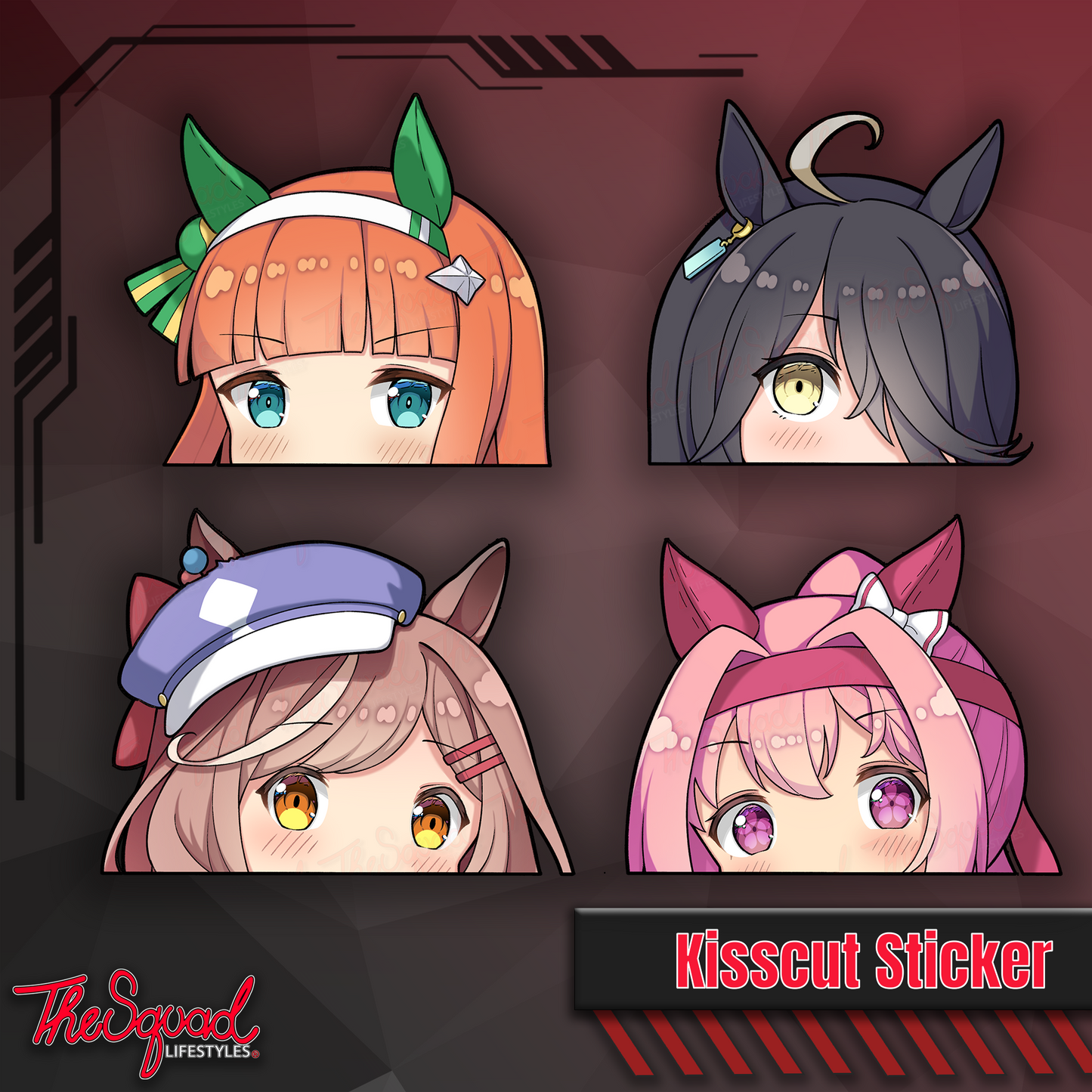 Uma Pocket Waifus V2 Peeker Stickers