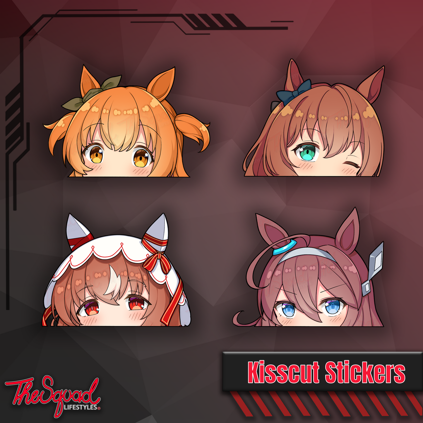 Uma Pocket Waifus V4 Peeker Stickers