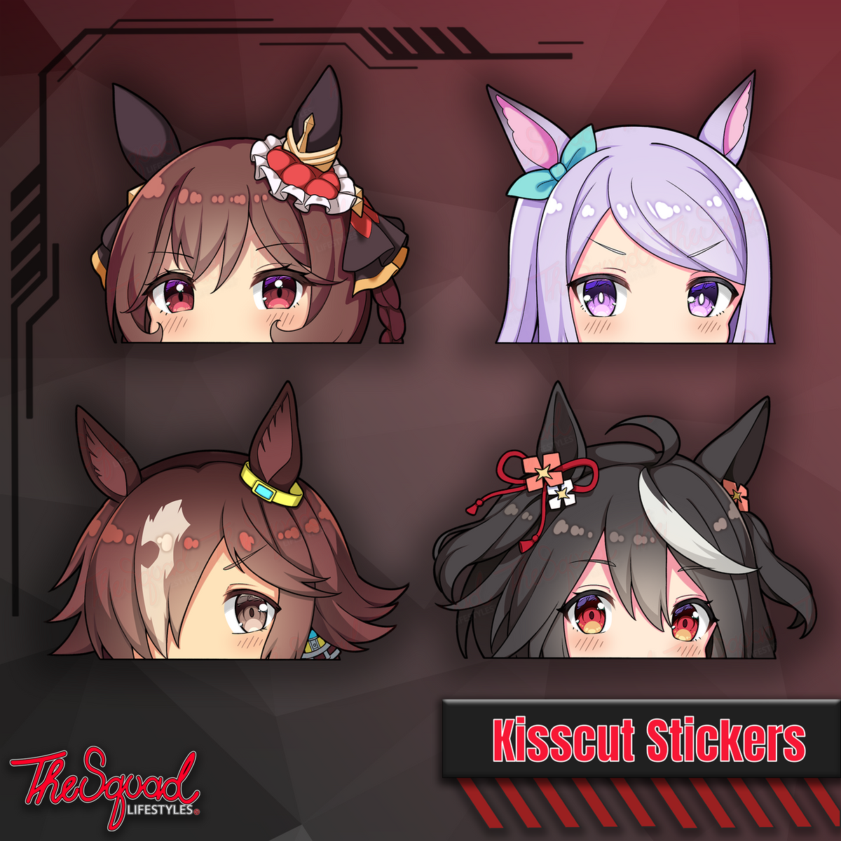 Uma Pocket Waifus V5 Peeker Stickers